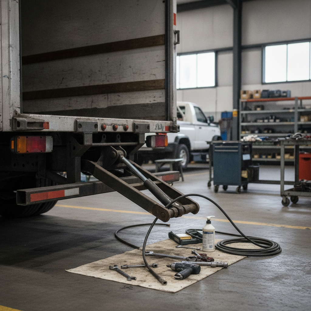 close-up photo of liftgate repair, no humans